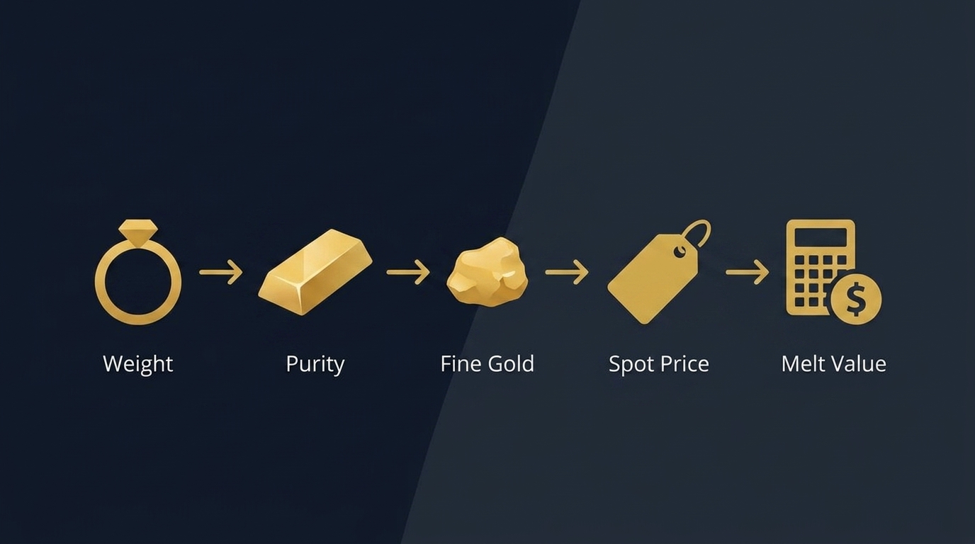 How to Calculate Scrap Gold Value: Weight, Purity, Spot Price & Payout