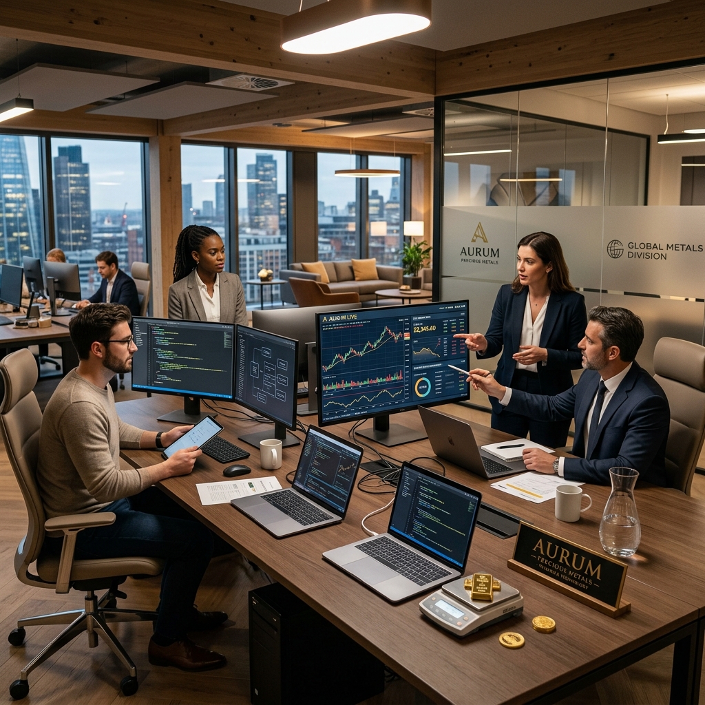 Scrap Gold Calculator Team and Office Workspace